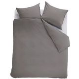 Ambiante Cotton Uni dekbedovertrek - Eenpersoons - 140x200/220 - Grijs