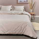 Ambiante Cotton Uni Dekbedovertrek Zand