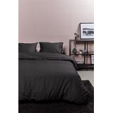 Ambiante Cotton Uni dekbedovertrek - Tweepersoons - 200x200/220 - Antraciet