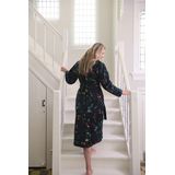 Pip Studio - Les Fleurs - Badjas - Donkerblauw - 100% Katoen Terry Velour