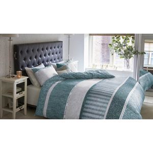 Riviera Maison Happy Winter dekbedovertrek - Eenpersoons - 140x200/220 - Groen