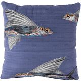 Sierkussenhoes MOOOI Embroidered Flying Coral Fish Blue (45 x 45 cm)