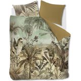 Beddinghouse Banda dekbedovertrek - Eenpersoons - 140x200/220 - Groen