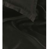 Ambiante - Satin Uni - Dekbedovertrek - Zwart - 240x200/220 cm