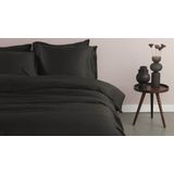 Ambiante - Satin Uni - Dekbedovertrek - Zwart - 240x200/220 cm