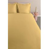 Ambiante Satin Uni dekbedovertrek - Eenpersoons - 140x200/220 - Licht geel