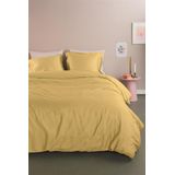 Ambiante Satin Uni dekbedovertrek - Lits-Jumeaux - 240x200/220 - Licht geel