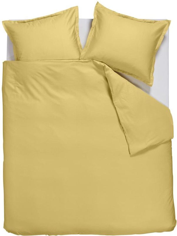 Ambiante Satin Uni dekbedovertrek - Lits-Jumeaux - 240x200/220 - Licht geel