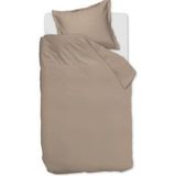 Ambiante Satin Uni dekbedovertrek - Eenpersoons - 140x200/220 - Taupe