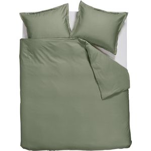Ambiante Satin Uni dekbedovertrek - Tweepersoons - 200x200/220 - Groen
