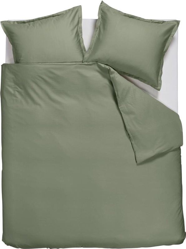 Ambiante Satin Uni dekbedovertrek - Tweepersoons - 200x200/220 - Groen