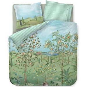 Pip Studio La Campagna dekbedovertrek - Lits-Jumeaux - 240x200/220 - Groen