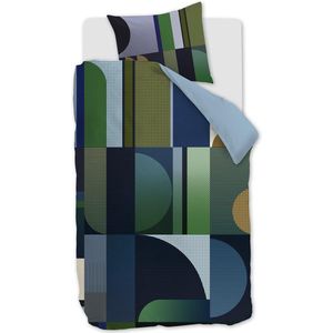 Kardol Utopia dekbedovertrek - Eenpersoons - 140x200/220 - Blauw Groen