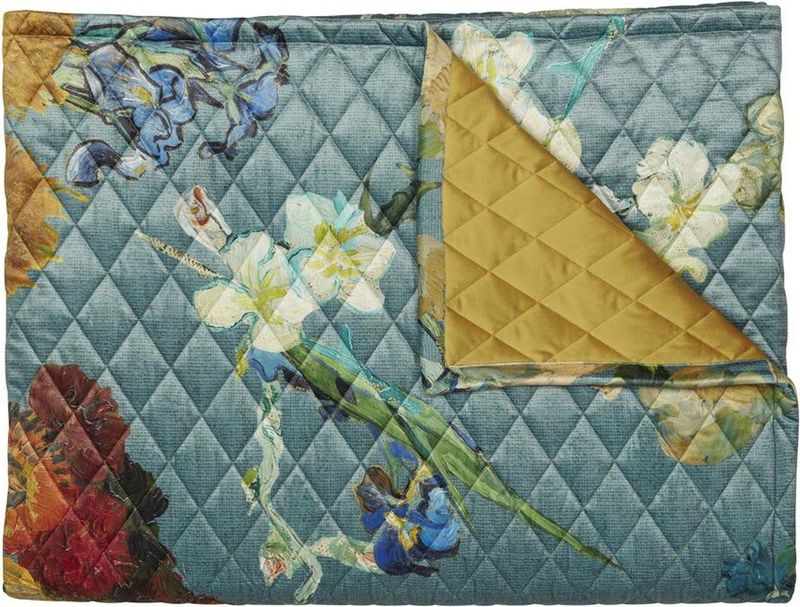 Beddinghouse - Partout des Fleurs - Bedsprei - Groen - Fluweel - 260 x 180 cm