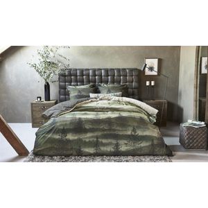 Riviera Maison Evergreen dekbedovertrek - Eenpersoons - 140x200/220 - Groen