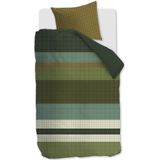 Beddinghouse Juno dekbedovertrek - Eenpersoons - 140x200/220 - Groen