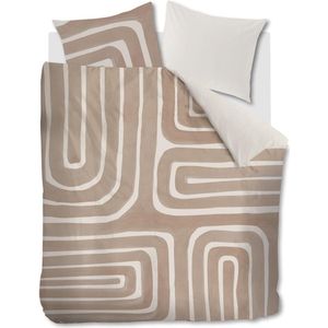 vtwonen Tribe dekbedovertrek - Tweepersoons - 200x200/220 - Poeder