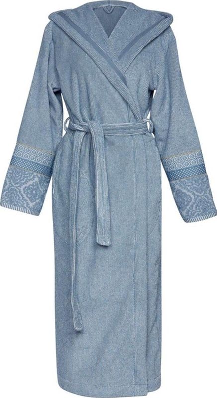 Pip Studio - Soft Zellige - Badjas - Blauwgrijs - 100% Katoen