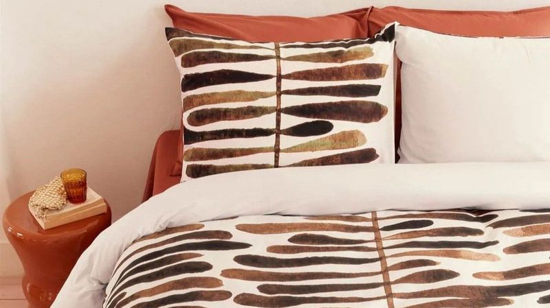 Dekbedovertrek VTwonen Botanic Stripe - Steenrood