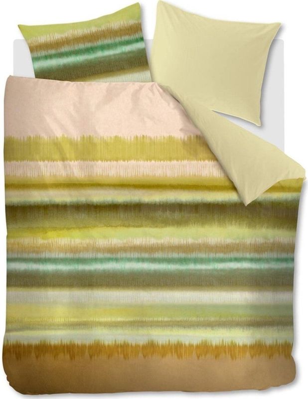Beddinghouse - Katoen Green Gestreept - BE321996 - B 140 x L 200 cm/B 140 x L 220 cm - 1-persoons - Omkeerbaar