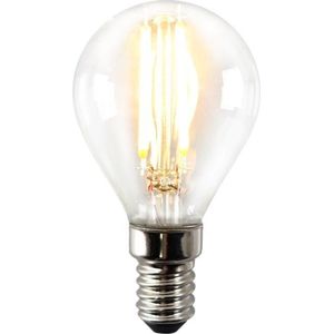 Dimbare Olucia E14 LED lamp, P45, 3W, Transparant glas, 2700k - Vorm: Kogel