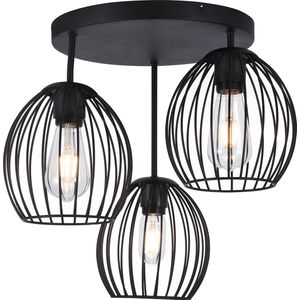 Wiro - Plafondlamp - Zwart - Metaal - Dimbaar