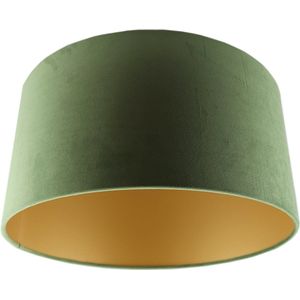 Olucia MELANIE - Velours Lampenkap - Goud / Groen