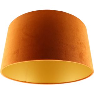 Olucia MELANIE - Velours Lampenkap - Goud / Oranje