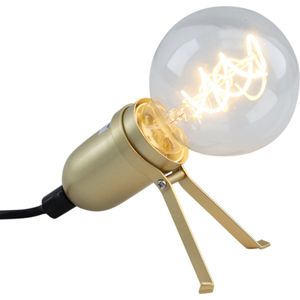 Gouden tafellamp Gidon, metaal