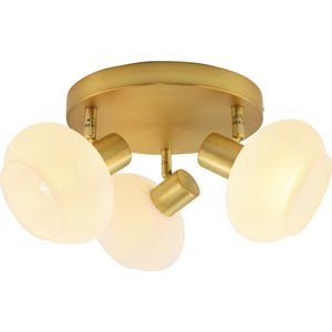 Olucia - Design Plafondspot - Wit - Glas - 3 Lichtbronnen - E14