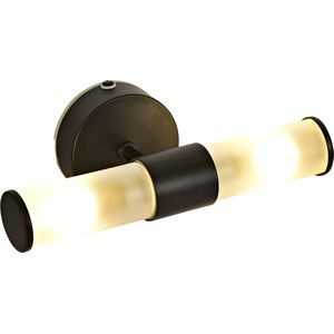 Moderne badkamer wandlamp zwart, Callum, IP44