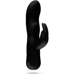 EasyToys Mad Rabbit Black vibrator met clitorsstimulator 17 cm