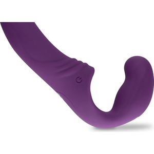 Strapless Strap-On Vibrator - Paars