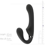 No-Parts - Avery Strapless Strapon Vibrerende Dildo 22 cm - Zwart