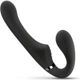 No-Parts - Avery Strapless Strapon Vibrerende Dildo 22 cm - Zwart