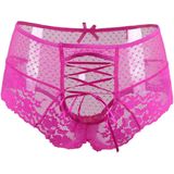 Luxe Slipje met veters - pink - XS - Roze