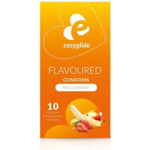 EasyGlide - Condooms met Smaakjes - Condooms met Glijmiddel - 10 stuks