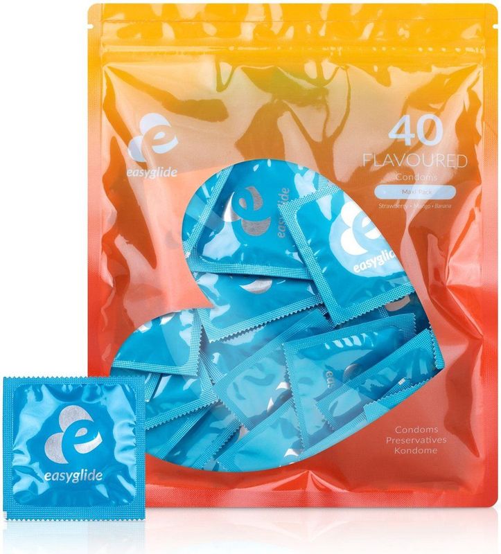 EasyGlide - Condooms met Smaakjes - Condooms met Glijmiddel - 40 stuks