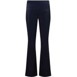 &Co Woman - PENELOPE - Flared Broek - Marine - Travelstof met Elastische Tailleband