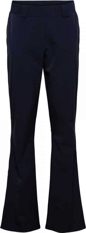 &Co Woman - PENELOPE - Flared Broek - Marine - Travelstof met Elastische Tailleband