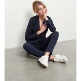 &Co Woman - Broek - Zwart - Travel-kwaliteit - Met Strikceintuur
