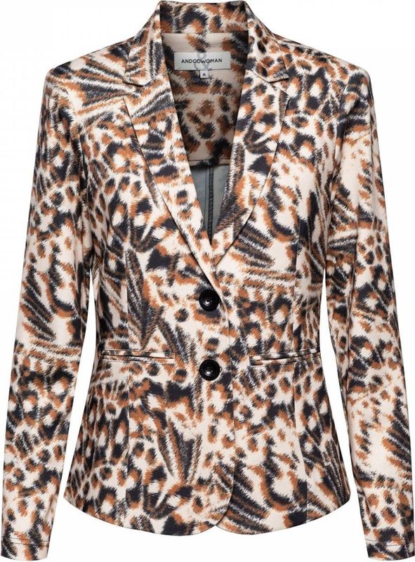 DAKOTA BUTTERFLY VC-Cinnamon Multi - Blazer - Polyester - 2-knoops Sluiting - Kraag/Revers