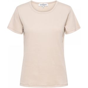 &Co Woman - Top - Zand - Korte Mouwen - Aansluitende Pasvorm