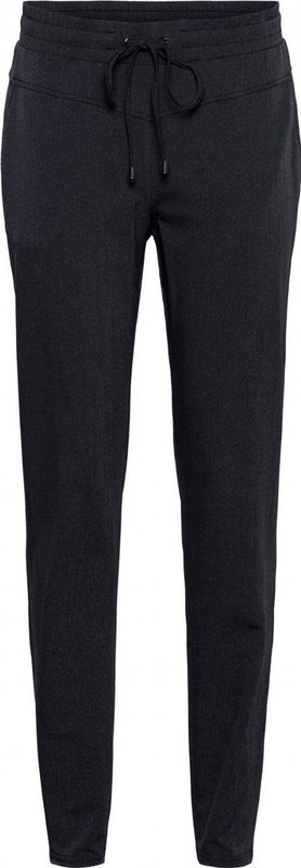 &Co Woman travelstof slim regular waist casual broek grijs melange