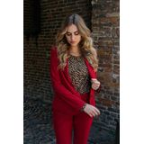 &Co - Blazer - Rood - Comfort Twill