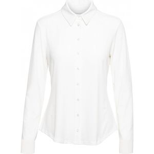 &Co - Basis Blouse - Tricot - Wit - 95% Polyester, 5% Elastaan
