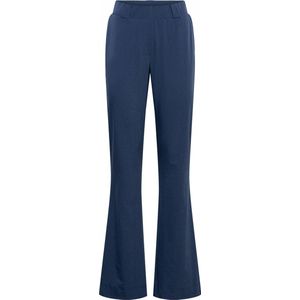 Co Woman - Wijde Broek - Indigo Blauw - Melange Travel-Quality Stof