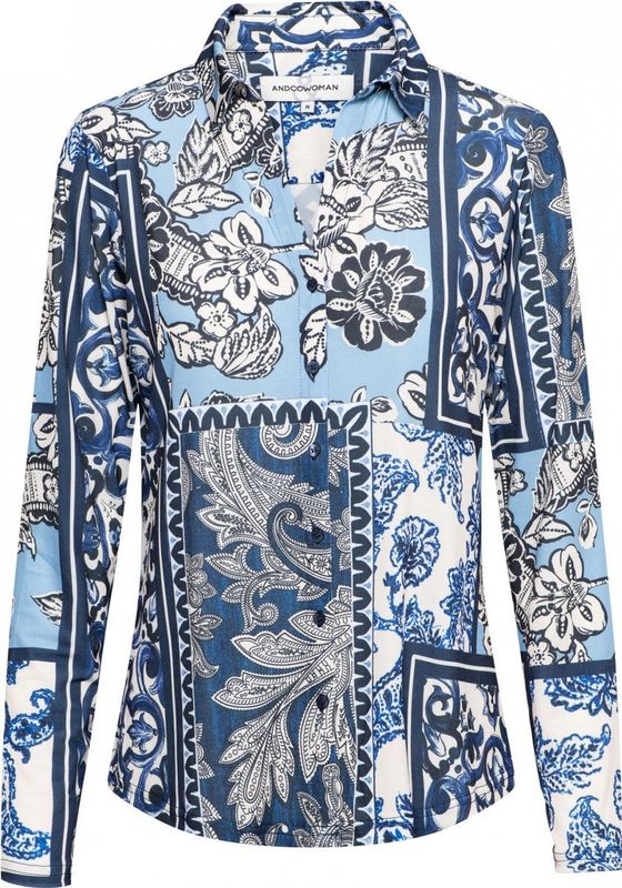 Andcowoman - Vayen Paisley Patchw - Blouse - Indigo