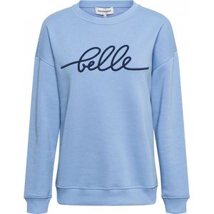 Co Woman - Sweatshirt - Lichtblauw - 65% Katoen 35% Polyester - Oversized Lange Mouwen