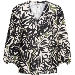 AYLA LEAF A - Blouse Black Multi - &Co Woman